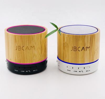 China Manufacturer Hot Sale Portable S08U Speaker Mini Wireless Blue-tooth Wooden Stereo Speaker LED Flashing Light For Computer Smart Phone for sale