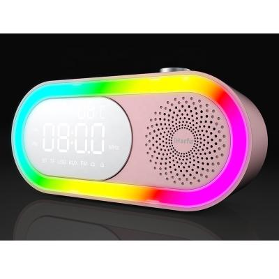 China Hot Selling Exclusive Video Call Digital Alarm Clock Radio HF66 Support Night Light Wake Up Alarm Clock Blue Tooth Speaker for sale