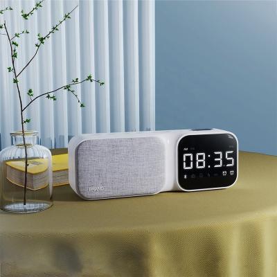 China Factory Gaming Cloth Blue Tooth Speakers High Quality Custom Portable Wireless Computer Subwoofer Loudspeaker Visual With Fm Alarm Clock for sale