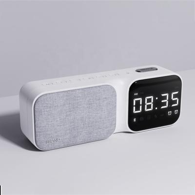 China Play Video Amazon Blue-tooth 2022 Top Selling Home Stereo Speaker Digital Portable Stereo Speaker With Fm Radio Led Smart Alarm Clock for sale