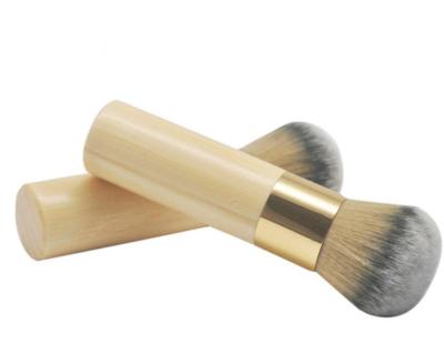 China Angular Blush Bamboo Handle Recycled Kabuki Powder Base Make Up Brush for sale