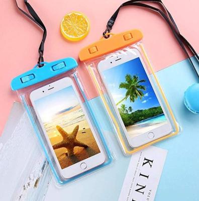 China Waterproof Luminous Glow In The Dark Large Size Waterproof PVC Phone Case for sale