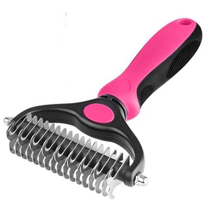 China Dogs 2 Side Undercoated Steel Pet Brush Grooming Comb for sale