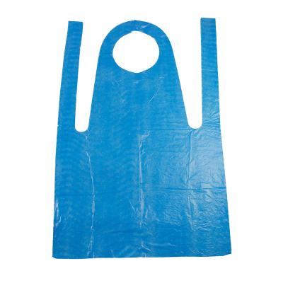 China Comfortable Disposable PE Plastic Apron Transparent Thickened Sleeveless Personal Protective Apron for sale