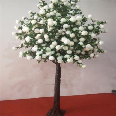 China Handmade Super Popular Simulation Peony Tree For Wedding Decoration for sale