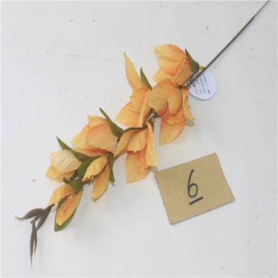 China Ceremony Single Stem Artificial White Gladiolus Flowers For Decoration for sale