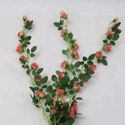 China 5 gang artificial hanging rose&pongee--90