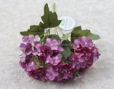 China Newly Colorful Fake Hydrangea Flower Preserved Hydrangea Made Of Fabric Fabric HM70651-7 for sale