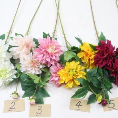 China Handmade Artificial Sunflower Outdoor Artificial Plastic Flowers for Home and Garden Sunflower Dahlia 2 -90cm Tall 1 Head 1 Main Bud for sale