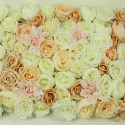 China Handmade Artificial Rose Peony Hydrangea Flower Panel for Wedding Decorative Flower Wall Panel Party Birthday Backdrop Flower Row for sale