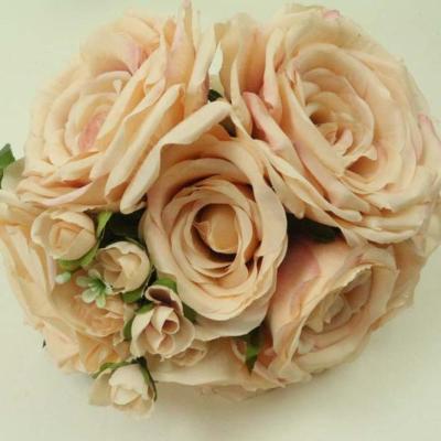 China Romantic Bridal Wedding Bouquet of Handmade High Quality Roses Artificial Flowers for sale