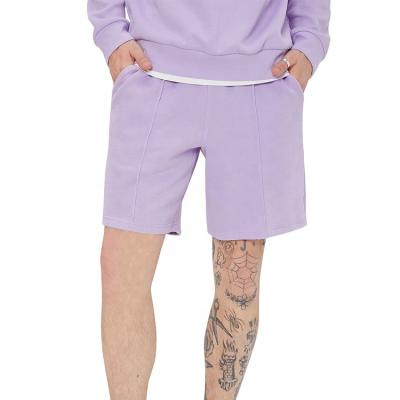 China Breathable High Quality Basic Men Tilt Pocket Front Seam Cotton French Terry Track Shorts for sale