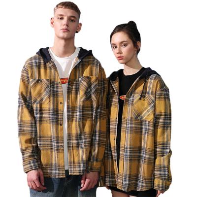 China Manufacturer custom high quality anti-pilling china hoodie plaid button up unisex hoodies for sale