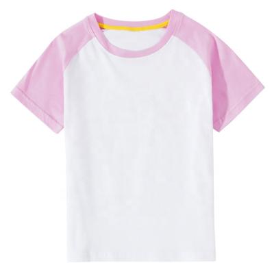 China Good Quality Anti-Pilling Kids Boys Girls 3 Years Unisex Color Block Raglan Sleeve T-Shirts Blank for sale