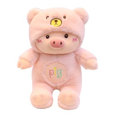 China Cute Eco-friendly Baby Pig Toy Stuffed Gift Plush Animal Pig In Elastic Soft Dress Plush Pig Doll Toy Gift for sale