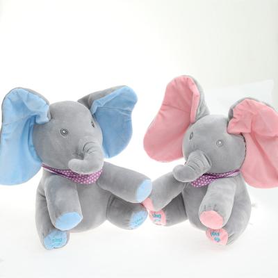 China Comfortable Electric Wholesale Custom Plush Toy Custom Toy Elephant Doll Learn To Talk for sale