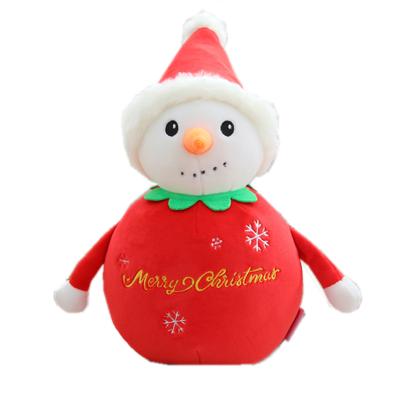 China Latest Design Christmas Decoration Snowman Pineapple /Strawberry Plush Modeling Red Hat And Wearing Sweater for sale