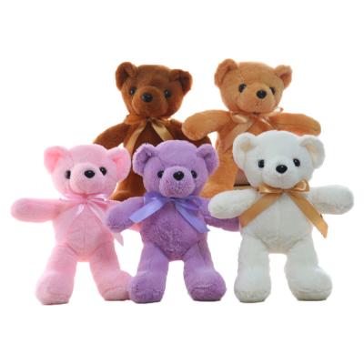 China Cute Plush 35cm Small Teddy Bear Plush Doll For Crane Machine Plush Doll Stuffed Animal Bear Toy for sale