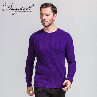 China OEM Factory Cashmere Pullover Round Neck Long Sleeve High Quality Men's Simple Anti-pilling Sweater for sale