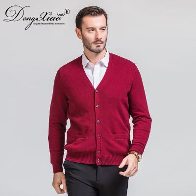 China Factory Wholesale Price Button Cardigan Men's Anti-pilling Cashmere Sweater for sale