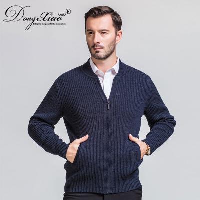 China Anti-pilling 2020 winter cashmere wool blend cardigan thick knitted men for sale