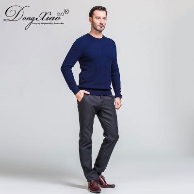 China Breathable Long Sleeves Fancy Cable Knitted 100% Wool Sweater For Sale Men for sale