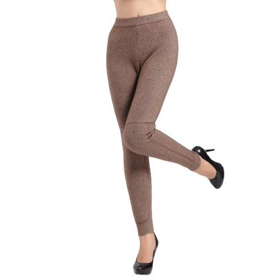 China Anti-pilling Manufacturer Wholesale Slim Solid Computer Knitted Long Johns Cashmere Thermal Pants For Women for sale