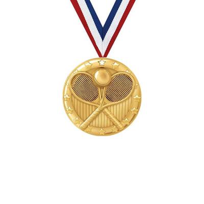 Cina China Customized Manuafacture Customized 3D Gold Tennis Ball Medal Players Sport Award With Ribbon Hanger Medal Medalls Custom Tennis in vendita