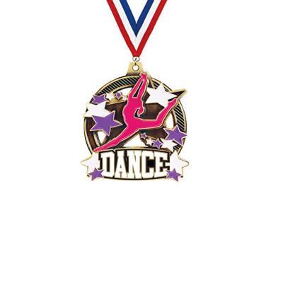 Cina China Customized Manuafacture Customized 3D Bespoke Medals Ballet Ballroom Dance Award With Ribbon Hanger Custom Dance Medals in vendita