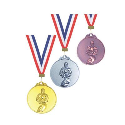 Cina Souvenir Gifts Manuafacture Promotion Customized Antique 3D Gold Silver Bronze Award Medal With Ribbon Hanger Custom Bodybuilding Medals in vendita