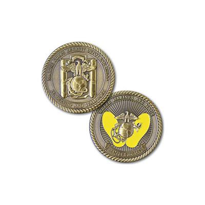 China Antique Semper Fidelis Custom Marine Corps Challenge USMC Veteran Miliatry United States Brass Manuafacture 3D Coins à venda