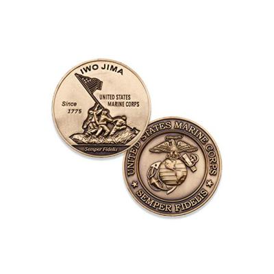 China Antique Semper Fidelis Coins Custom Marine Corps Challenge USMC Veteran USA Miliatry United States Manuafacture 3D Gold Souvenir Gifts Promotion à venda