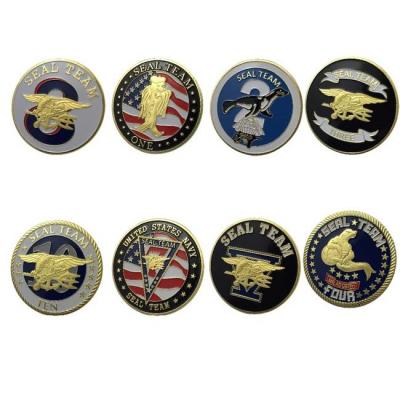 China Fashion United States Seal Team Seal Land Air US Navy USA Military Custom Challenge Coins Souvenir Gifts Manufacturer à venda