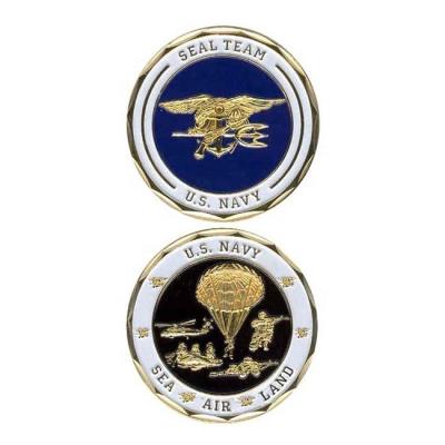 China Custom Special Military Seal Challenge Coins Team Seal Air Land US Navy USA United States Navel Order War Seal Souvenir Gifts Manufacturer à venda