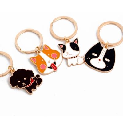 China Customized Soft Enamel Metal Alloy Keychains Holder Souvenir Gifts Manufacturer Customized Soft Enamel Pet Love Dog Puppy Dog Key Chain Te koop