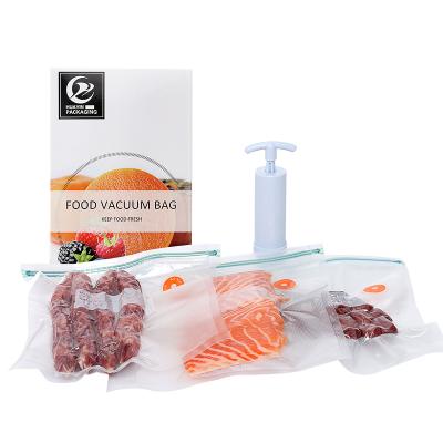 China Sustainable Heat Resistant Cooking Food Grade Sous Vide Vacuum Packing Bags Food Vacuum Bag for sale