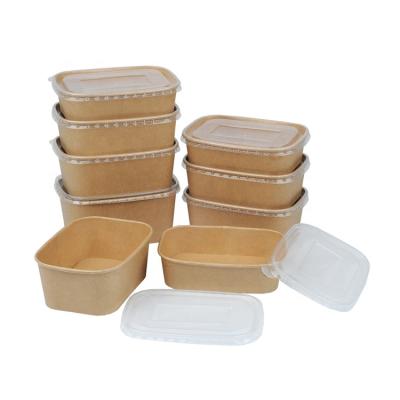 China High End Disposable Rectangular Disposable Food Packing Bento Bowl Paper Packing Lunch Box High End Microwave Heating Lunch Box for sale