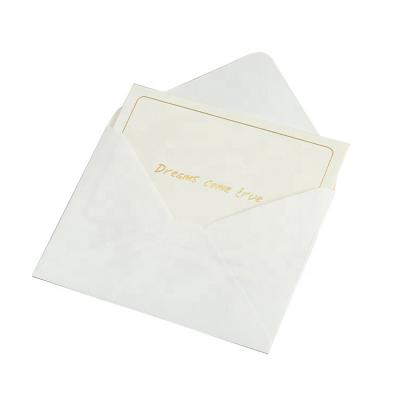 China Bright Korean Creative Colors Greeting Card Envelope DIY Hot Stamping Birthday Wishes Thank You Message Graduation Half Folding Card for sale