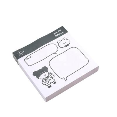 China Girl Self-adhesive Simple Daily Heart Student Note Sticky Foodie Take-Out Notebook for sale