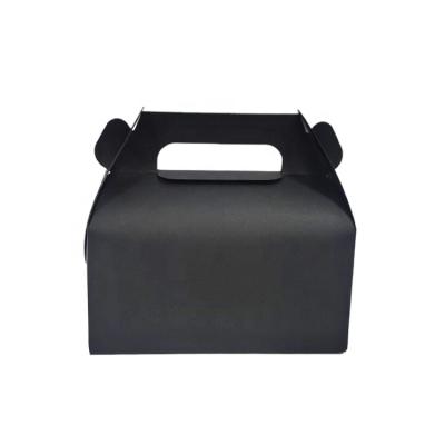 China Food Grade Disposable Wholesale Bulk Custom Small Cardboard Take Out Cake Box With Handles for sale