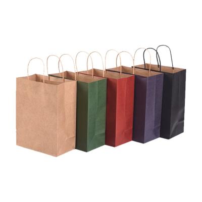 China Biodegrable / Craft Reusable Luxury Kraft Paper Package Gift Shopping Paper Bag Compostable Custom Packaging Bag for sale