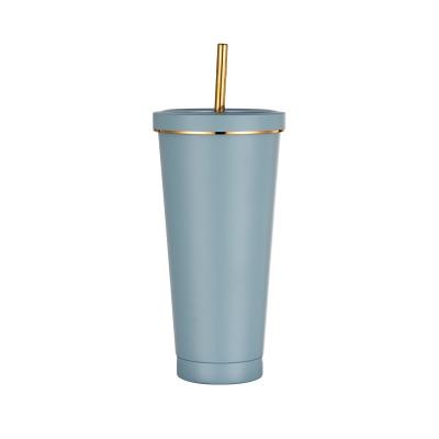 China Best Viable Sample Free Sale Online 24oz Stainless Steel Double Wall Vacuum Insulated Metal Straw Tumblers In Bulk for sale