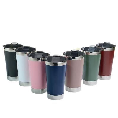 China Durable Stainless Steel Beer Mug Double Wall Vacuum Insulated Pint Travel Sublimation Mug With Beer Opener for sale