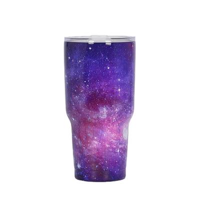 China PORTABLE Powder Coated Tumbler 30oz With Straw Brush Hot Cold Insulated Stainless Steel Tumblers for sale