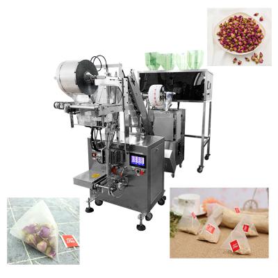 China Food 4 Heads Weighing Triangle Tea Bag Automatic Nylon Loose Tea Leaf Packing Machine Price for sale