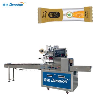 China High Speed ​​Food Pillow Packaging Machine Honey Spoon Flow Packaging Machine for sale