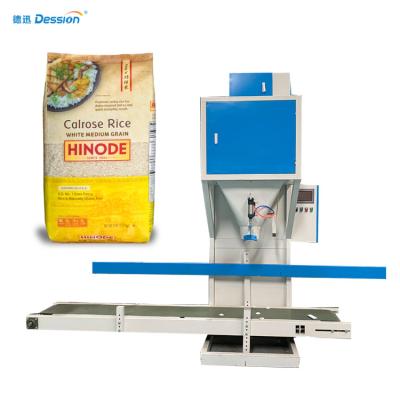 China Hot Selling Food Weighing Machine 10 Kg Rice Weighing Packing Machine Sewing Machine for sale