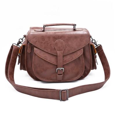 China New Convenient Design Custom Top-end Leather Shoulder Bag Large Capacity Camera Accessories Shoulder Bag Dslr Camera Bags for sale