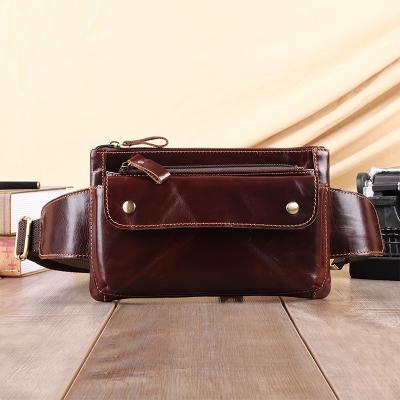 China 2022 Water Proof Fashion Chest High Quality Black Leather Package Hold Belt Hot-selling Handmade Bags for sale