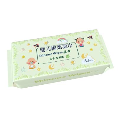 China Non-allergy private label 99 pure water organic baby wipes alcohol free baby wet wipes unscented babi wipe cloth hand mouth cleaning for sale